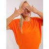 Oranžové jednofarebné voľné tričko
