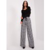 Čierno-biele vzorované široké nohavice