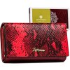 Peterson Červená kožená peňaženka so vzorom hadej kože Y358 (Veľkosť ONE SIZE)