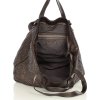 MARCO MAZZINI tmavohnedá pletená shopper bag