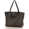 MARCO MAZZINI tmavohnedá pletená shopper bag