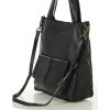 MARCO MAZZINI Čierna dámska kožená shopper kabelka