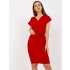 Červené elegantné šaty s viazaním