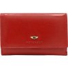 Peterson Červená stredná kožená peňaženka Y566
