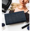 Rovicky Tmavomodrá mriežkovaná peňaženka V247