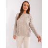 Svetlobéžový vrkôčikový sveter