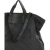 MARCO MAZZINI Čierna ručne pletená shopper bag