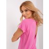 Ružové tričko s prestrihom s mašľou na chrbte