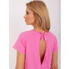 Ružové tričko s prestrihom s mašľou na chrbte