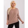 Tmavobéžová blúzka s 3/4 rukávom