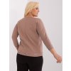 Tmavobéžová blúzka s 3/4 rukávom
