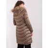 Hnedá zimná dlhšia prešívaná bunda