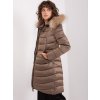 Hnedá zimná dlhšia prešívaná bunda