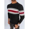 Čierny sveter s vínovým pruhom (Veľkosť M)