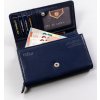 Peterson Tmavomodrá kožená peňaženka Y581