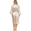 Champagne dámsky saténový župan