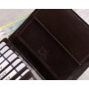 Rovicky Tmavohnedá kožená peňaženka L225