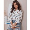 Biela kvetovaná blúzka ORMIAN