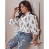 Biela kvetovaná blúzka ORMIAN