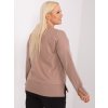 Tmavobéžová basic mikina