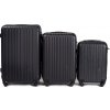 Čierna sada troch cestovných kufrov FLAMINGO