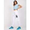 (Veľ. S/M) Biele dámske tepláky s vreckami