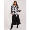 Sivo-čierny vzorovaný krátky kabát