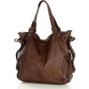 MARCO MAZZINI hnedá vintage shopper kabelka
