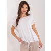 Biele voľné tričko s okrúhlym výstrihom