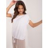 Biele voľné tričko s okrúhlym výstrihom