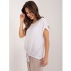 Biele voľné tričko s okrúhlym výstrihom