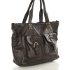 MARCO MAZZINI Tmavohnedá shopper kabelka s vreckami (Veľkosť ONE SIZE)