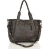 MARCO MAZZINI Tmavohnedá shopper kabelka s vreckami (Veľkosť ONE SIZE)