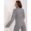 Sivo-čierne vzorované dámske sako