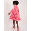 Koralové vzorované ležérne šaty
