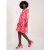 Koralové vzorované ležérne šaty