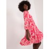 Koralové vzorované ležérne šaty