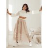 Béžová tylová midi sukňa PASTELLA