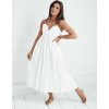 Biele romantické midi šaty ELIENE