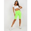 Neónovo-zelené biker shorts