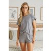 Doctor Nap sivé dámske krátke pyžamo z bambusu