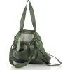 MARCO MAZZINI Tmavozelená dámska kožená shopper kabelka (Veľkosť ONE SIZE)