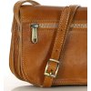 MARCO MAZZINI camel kožená taška cez rameno
