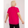 Tmavoružové tričko s okrúhlym výstrihom