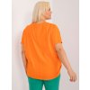 Neónovo oranžové tričko s okrúhlym výstrihom