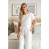 Doctor Nap biele dlhé pyžamo z jemného mušelínu