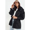 Čierna prechodná oversize parka MINESSA