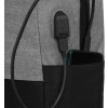 Peterson sivo-čierny batoh s USB portom