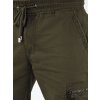 Tmavé khaki cargo nohavice
