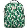 Peterson bielo-zelený priestranný batoh so vzorom listov